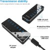 Elegant 7-Port USB 3.0 Hub - Fast Data Transfer with