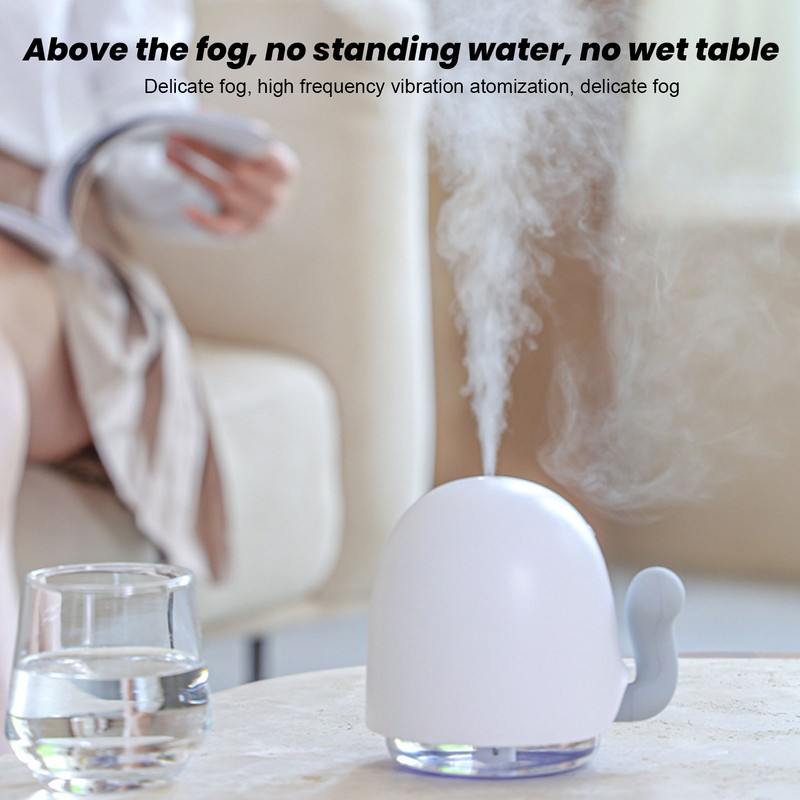 450ml Mini Air Humidifier Moving Tail Shaped USB Portable Humidifier
