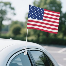 Custom Car Flag, Customized Flags Banners, Single-Sided Print Your Own Logo/Design/Words for Car Decoration, Patriotic, Sports Events, Parades