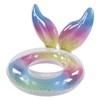 Swimming Ring Sparkling Sequins Rainbow Gradient Wings Swimming Ring Summer