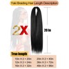 KAVSORAPI Braiding Hair 36 Inch Pre Stretched Hair Long Straight