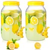 Havawish 2 Pcs 1 Gallon Plastic Beverage Dispenser with Spigot