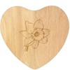 'Welsh Daffodil' Wooden Heart Shaped Chopping/Cutting Board (WB00081078)