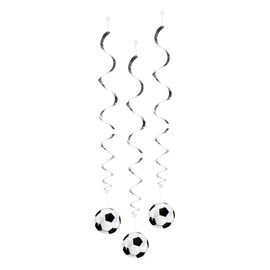 BOLAND BV Boland Football Swirl Decoration World Cup Party Celebration 3 Pack