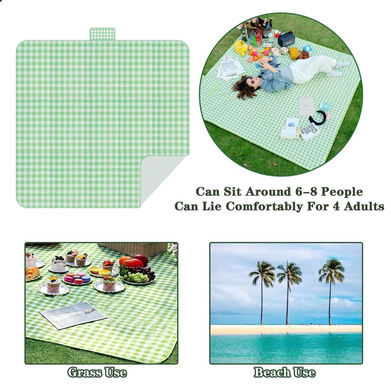 Dafape Picnic Blanket, Large Waterproof Sand-Proof Camping Beach Mat Lightweight