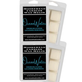 Moosehead Candles Ocean Water Wax Melts – 4-Pack Clean & Fresh Scent with Lavender and Bergamot | Hand-Poured, Long-Lasting Fragrance