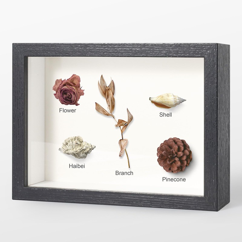 4x6 Small Shadow Box Frame Display Case with Real Glass,Display