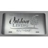 Your Business Logo Engraved Diamond Etched Silver Aluminum License Plate