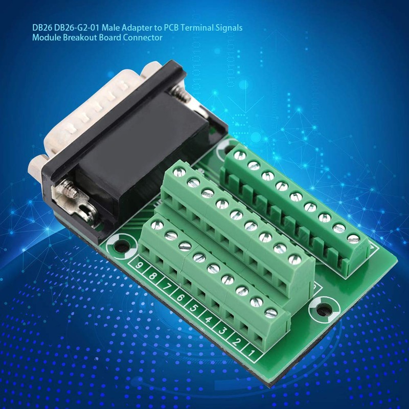 DB26-G2-01 Board Connector, DB26 DB26-G2-01 Male Adapter to PCB Terminal