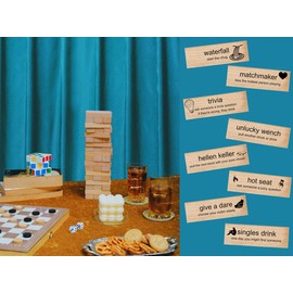 NORTH AMERICAN WEEKEND Block Party Adult Game Tumbling Tower ™ - Party Game - 54 Hilarious and Unique Blocks - with Different Dares, Challenges, Mini-Games