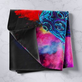 Kids Gamer Tapestry Rainbow Tie Dye Tapestries Morden Gamepad Wall Hangings For Teen Boys Young Man Video Games Controller Marble Hippie Bedding Throw Blanket Game Player Room Decor Large 59x82