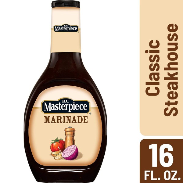 KC Masterpiece Classic Steakhouse Marinade, 16 Ounces; (Pack of 6) (Package may vary)