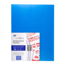 Grafix Impress Print Media 12 x 16”, Pack of 24 – Transparent, Lightweight, Non-Porous .030” Polyester Monoprinting Surface, Economical Alternative to Metal or Glass Plates, 12" x 16", Clear, 24 Count