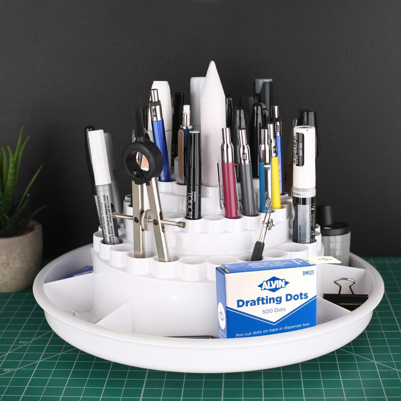 ALVIN, Spin-O-Tray, 9893-1, Rotating Desktop Receptacle, Art, Drafting, and Design