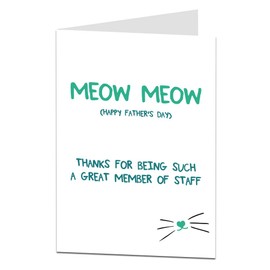 Father's Day Card For Dad From The Cat Pet Theme