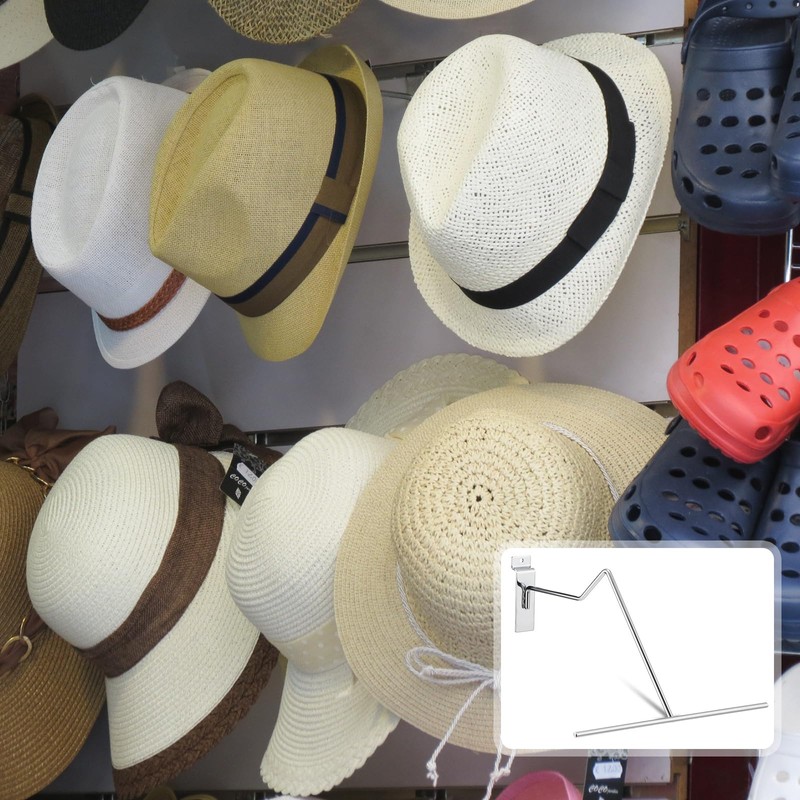Zonon 20 Pack Slatwall Cowboy Hat Display Holder Western Cowboy