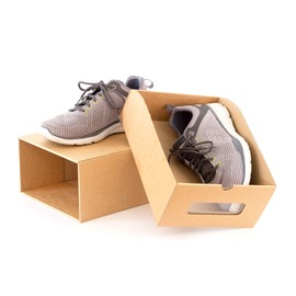 BigDean Box Set of 30 with Viewing Window + Drawer - Cardboard Box Made of Kraft Paper - Shoe Box Toy Box Storage for Accessories & Accessories