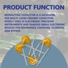 Innfeeltech 100pcs 50V 4.7uF Monolithic Ceramic Capacitor Yellow Electronic Accessories