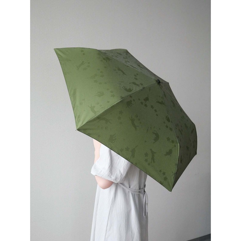 Santos JK-155-01 Cat Biyori Folding Umbrella, 6 Ribs, When Opened: