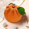 Cute Tangerine Bag | Knitted Bag Cute Drawstring,Orange-Shaped Crochet Purse,