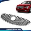 PIT66 Chrome Front Bumper Grille Grill Compatible with Buick Lacrosse