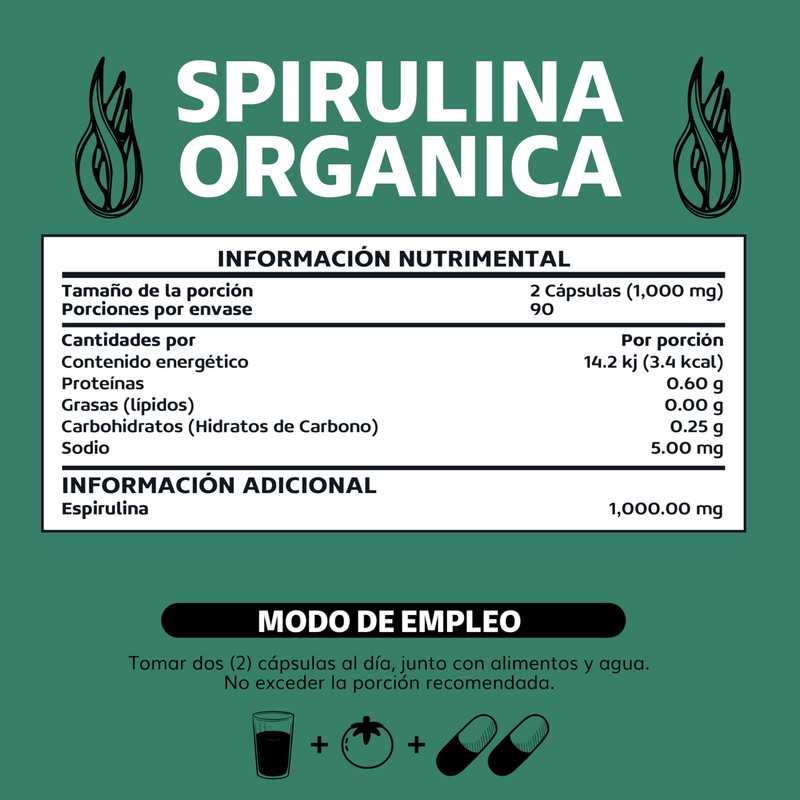 Beyond Vitamins | Spirulina Orgánica 100% Natural | Tecnología de