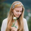 Firopia Top Knotted Headbands for Women | Cute Peony Flower