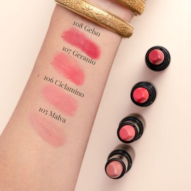 LEPO 3D Lipstick Lippenstift mit hoher Definition Nr. 107 Geranie, mit Reiswachs und Jojobaöl, intensive Farbe und feuchtigkeitsspendende Wirkung, perfekt für dreidimensionale Lippen