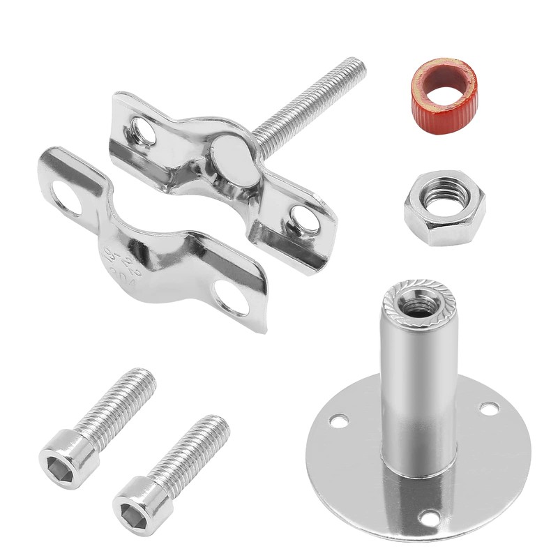 Kyuionty 2 Pcs Wall Mount Ceiling Mount Pipe Support, Stainless
