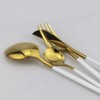 JANKNG 24-Piece Flatware Set, 18/0 Stainless Steel Knife Fork Spoon