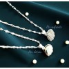 Collar Concha Marina Elegante Chapado Plata 925 / Circonita