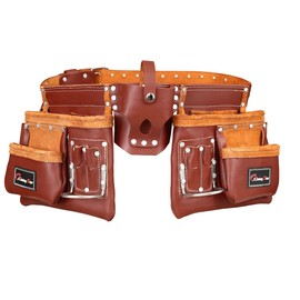 RISING STAR PRO-230 100% GENUINE LEATHER TOOL BELT POUCH| HEAVY DUTY BELT FOR CARPENTER,HANDY MAN & WOMEN, ELECTRICIAN,PLUMBERS, CONSTRUCTION WORKERS,GARDNER, LANDSCAPER,MAINTENANCE WORKERS.