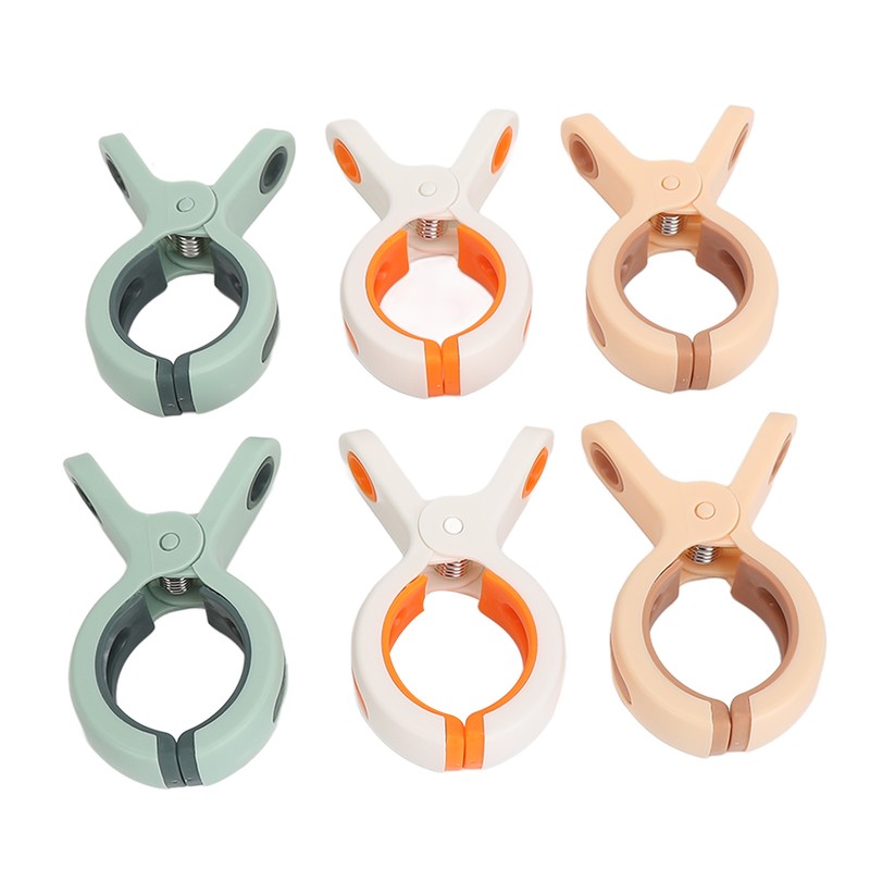 6PCS Beach Towel Clips Multifunctional Rustproof Windproof Quilt Drying Clip