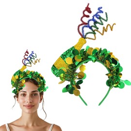 St Patrick's Day Headbands Beer Headband Coloured Ribbon St Patrick’s Day Accessories, St Patrick’s Day Accessories for Women and Men Party Favors Supplies Costume( St Patrick’s Day Series - 1 Pcs )