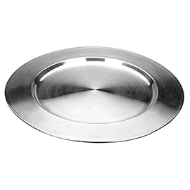 IBILI Serving Plate 32 cm of Stainless Steel, Silver, 32 x 32 x 5 cm