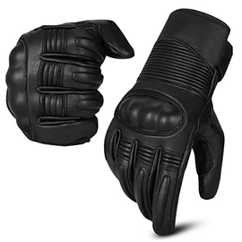 aaasportx Motorcycle Gloves Waterproof Winter Warm Motorcycle Gloves Motorcycle Gloves Knuckle with Touchscreen Function (S)