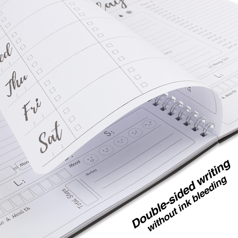 Work Planner - Daily & Weekly Spiral Planner with Hourly