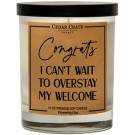 Cedar Crate Market House Warming Presents for New Home 2025, Funny Housewarming Candle, New Apartment Decor, New Gift Ideas for Women Men Friends, Couples, Unique Gifts, 100% Soy Wax, Made in USA