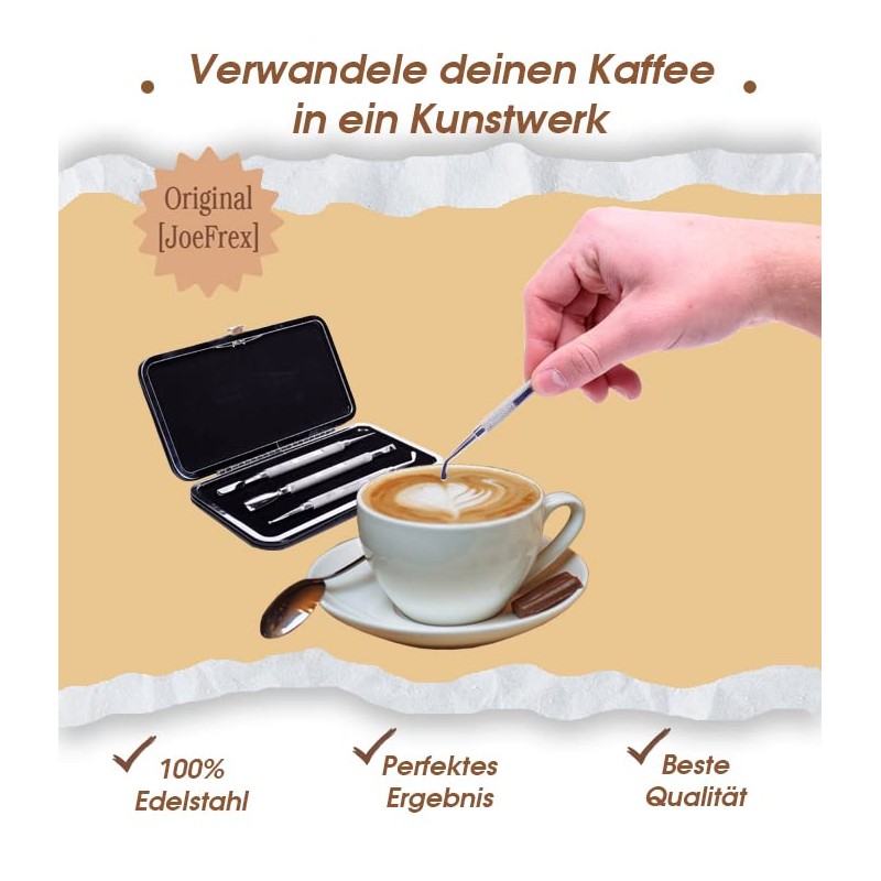JoeFrex Latte Art Pen - Set for Latte Art -