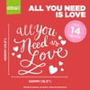 All You Need is Love Large Static Cling Window Sticker