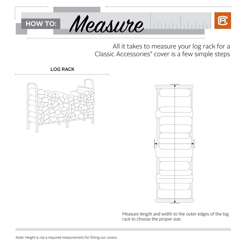 Classic Accessories StormPro Waterproof Heavy-Duty 4 Ft Log Rack Cover