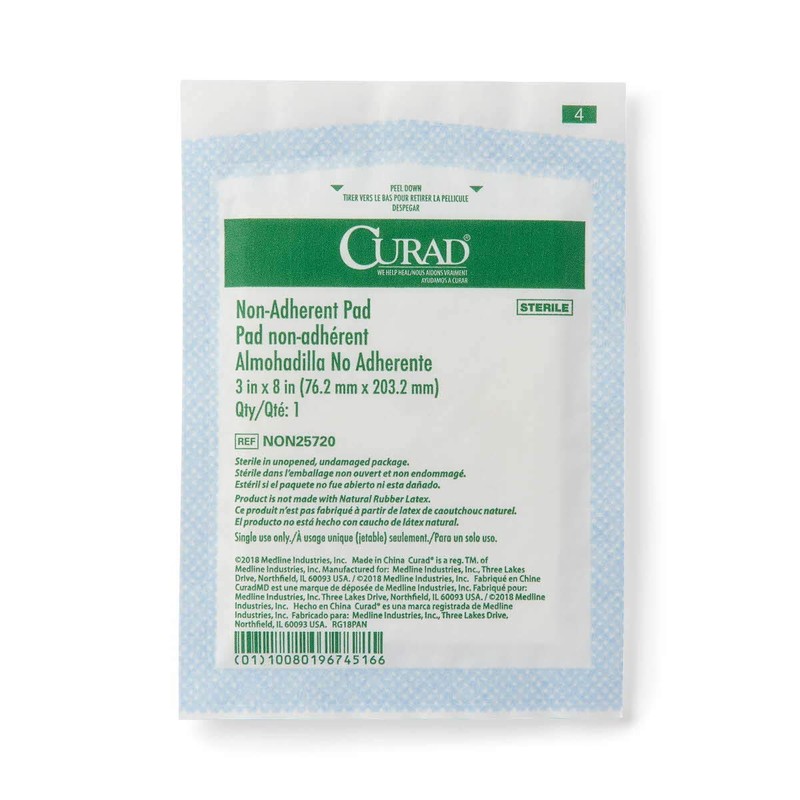 CURAD Sterile Non-Adherent Pad, 3x8 (Pack of 50)