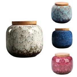 NS Online Small Urns Keepsake of 4 - Ceramic Decorative Cremation Urns Set 4 Piece for Human Ashes Memorial - Honor Your Loved One Lost