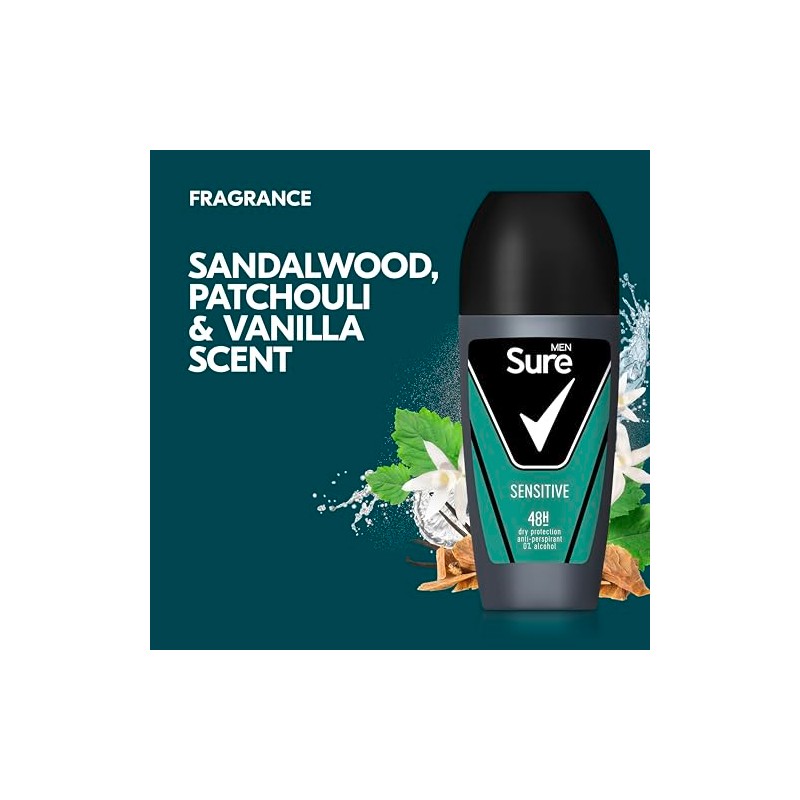 Sure Sensitive Antiperspirant Roll On 50 ml