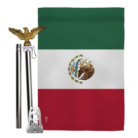 Copa America 2024 Mexico Flag Eagle Pole Kit Bandera para Mexican Decor Stand Set FIFA Sports Fan Gifts World Cup 2026 Wall Tapestry Football Soccor League Patriotic Decorations Made in USA