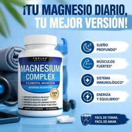 Magnesio 8 En 1 Hombre Mujer 1000mg 90 Caps                                                                                                           