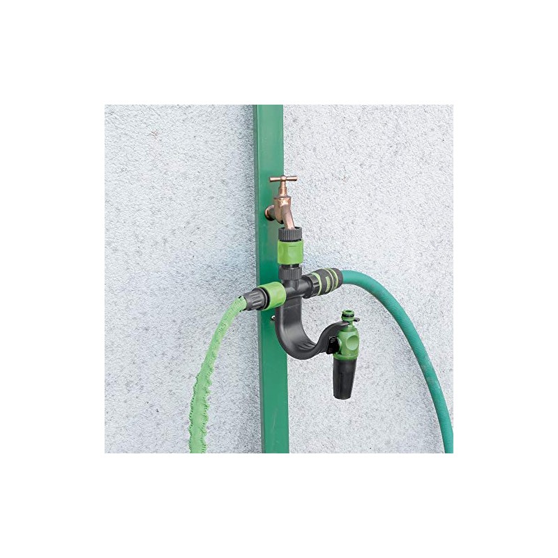 Ribimex Pra/DV.9113 Tap Hose Holder Grey/Green