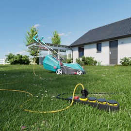 deleyCON deleyCON 4 Fach Outdoor Steckdosenleiste Stromleiste mit 5m Kabel f1r Au?enbereich 4X Schutzkontaktbuchsen IP44 Spritzwassergesch1tzt EIN/AUS Schalter Garten Terrasse Balkon Keller Garage