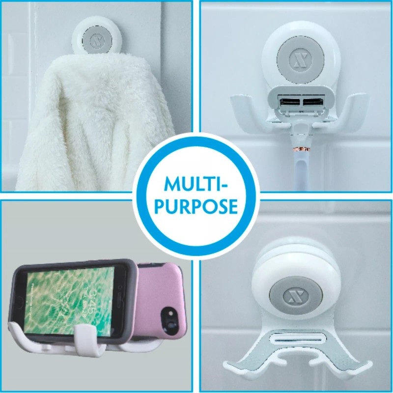 SlipX Solutions Suction Soap Saver & Double Hook Bundle