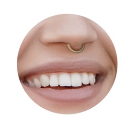 Fake Septum Hoop Ring 20 Gauge - Wrapped Wire No Piercing Needed 14k Gold Filled Septum Jewelry - Faux Septum Rings